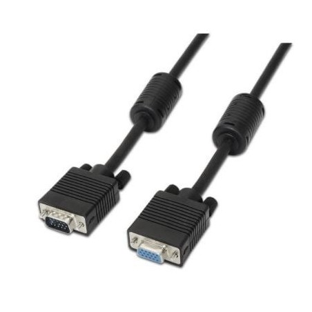 Cable SVGA Aisens A113-0079- VGA Macho - VGA Hembra- Hasta 3W- 10Mbps- 3m- Negro