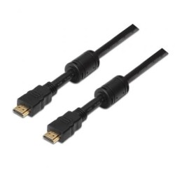Cable HDMI 1.4 Aisens A119-0102- HDMI Macho - HDMI Macho- Hasta 10W- 720Mbps- 10m- Negro