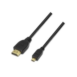 Cable Micro HDMI Aisens A119-0117- HDMI Macho - Micro HDMI Macho- Hasta 10W- 720Mbps- 1.8m- Negro