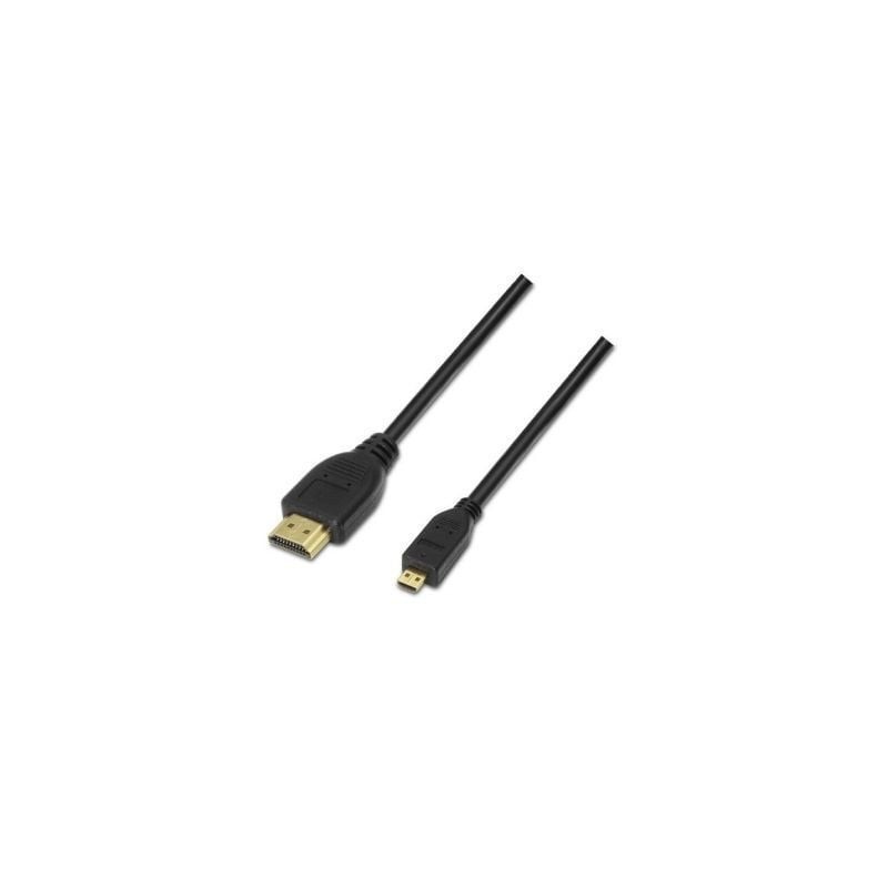 Cable Micro HDMI Aisens A119-0117- HDMI Macho - Micro HDMI Macho- Hasta 10W- 720Mbps- 1.8m- Negro