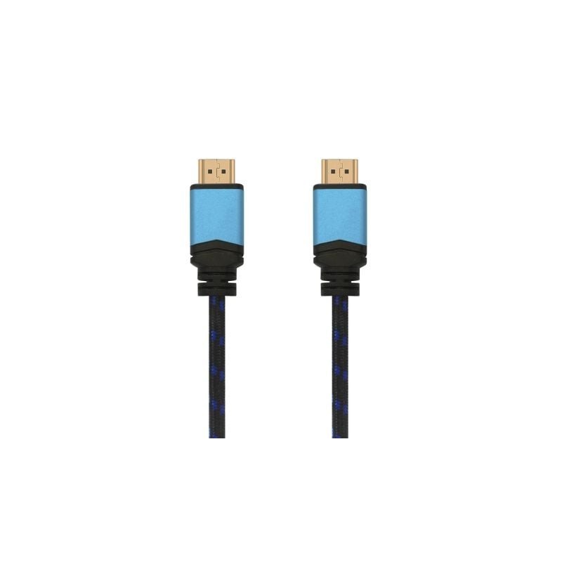 Cable HDMI 2.0 4K Aisens A120-0357- HDMI Macho - HDMI Macho- Hasta 10W- 2250Mbps- 2m- Negro- Azul