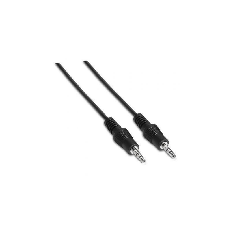 Cable Estéreo Aisens A128-0141- Jack 3.5 Macho - Jack 3.5 Macho- Hasta 0.1W- 30cm- Negro