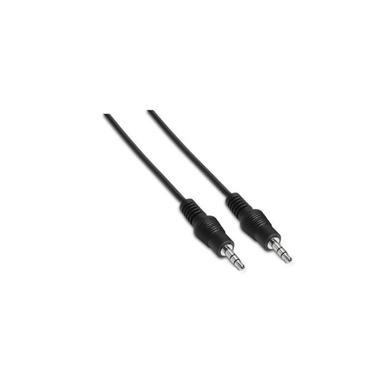 Cable Estéreo Aisens A128-0142- Jack 3.5 Macho - Jack 3.5 Macho- Hasta 0.1W- 1.5m- Negro