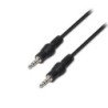Cable Estéreo Aisens A128-0143- Jack 3.5 Macho - Jack 3.5 Macho- Hasta 0.1W- 3m- Negro