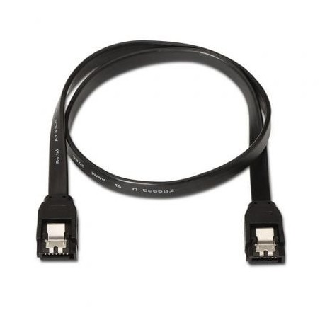 Cable SATA III Aisens A130-0157- SATA Hembra - SATA Hembra- Hasta 0.1W- 768Mbps- 50cm- Negro