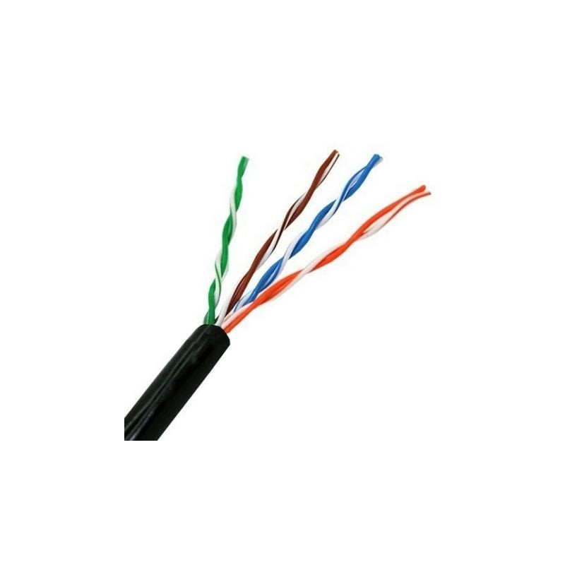 Bobina de Cable RJ45 para Exteriores UTP Aisens A133-0212 Cat.5e- 100m- Impermeable- Negro