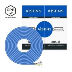 Bobina de Cable RJ45 UTP AWG24 LSZH CPR Dca Aisens A135-0663 Cat.6- 305m- Azul