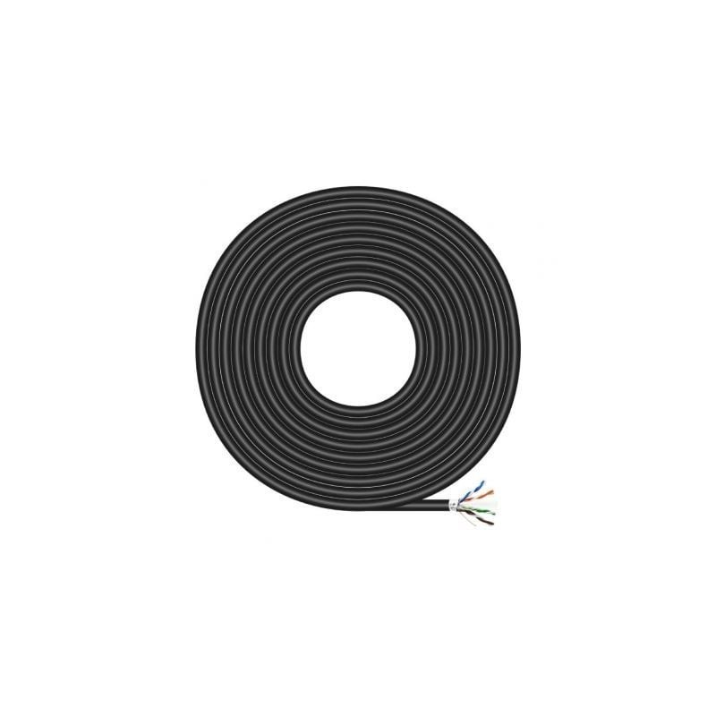 Bobina de Cable RJ45 para Exteriores FTP AWG24 Aisens A135-0673 Cat.6- 100m- Impermeable- Negro