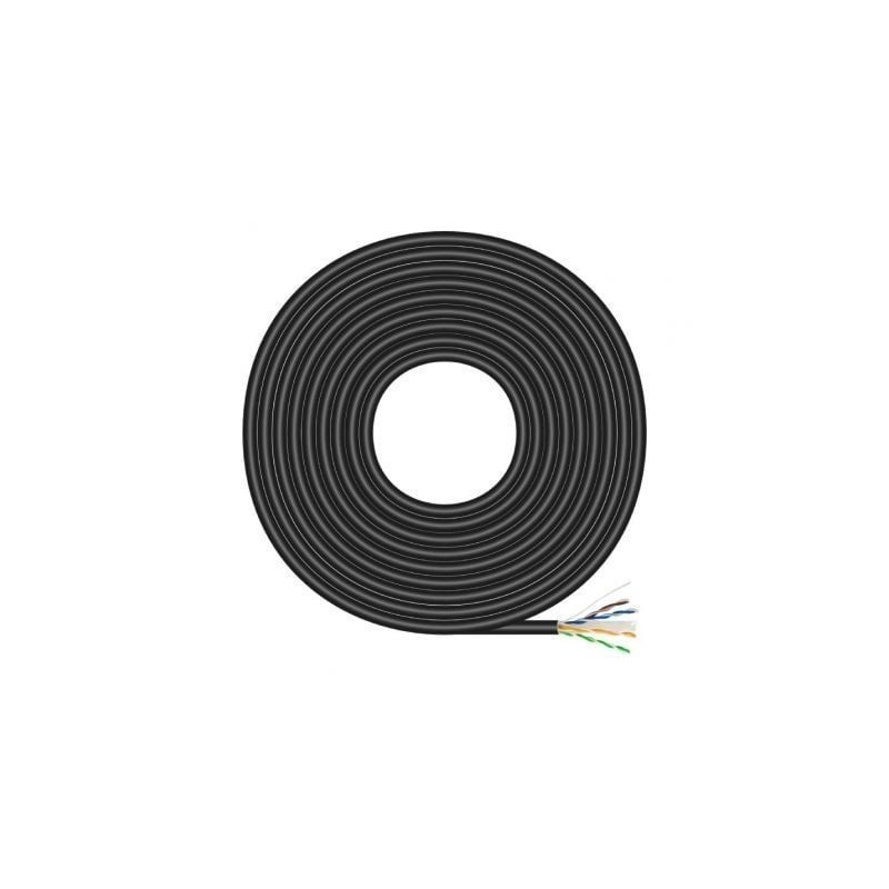 Bobina de Cable RJ45 para Exteriores UTP AWG23 Aisens A135-0675 Cat.6- 100m- Impermeable- Negro