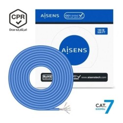 Bobina de Cable RJ45 SFTP AWG23 LSZH CPR Dca Aisens A146-0664 Cat.7- 100m- Azul