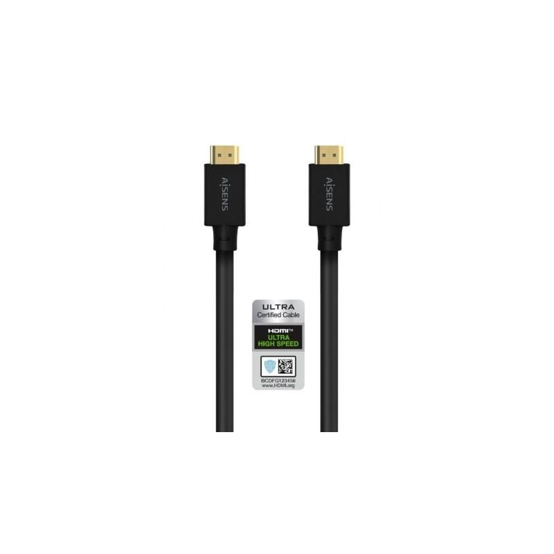 Cable HDMI 2.1 8K Aisens A150-0680- HDMI Macho - HDMI Macho- 5m- Certificado- Negro