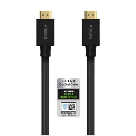Cable HDMI 2.1 8K Aisens A150-0680- HDMI Macho - HDMI Macho- 5m- Certificado- Negro