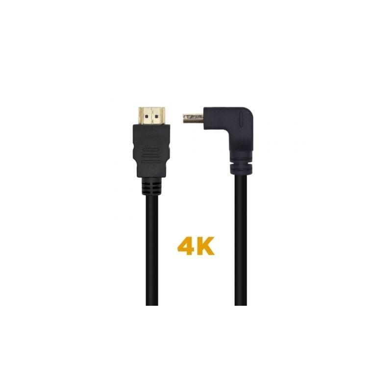 Cable HDMI 2.0 4K Aisens A120-0456- HDMI Macho - HDMI Macho- 1m- Negro
