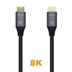 Cable HDMI 2.1 8K Aisens A150-0429- HDMI Macho - HDMI Macho- 3m- Gris Negro