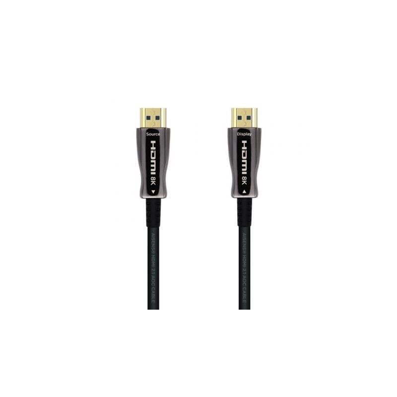 Cable HDMI 2.1 AOC 8K Aisens A153-0524- HDMI Macho - HDMI Macho- 100m- Negro