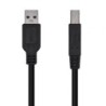 Cable USB 3.0 Impresora Aisens A105-0445- USB Tipo-B Macho - USB Macho- 3m- Negro
