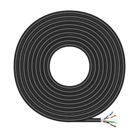 Bobina de Cable RJ45 para Exteriores FTP AWG24 Aisens A135-0673 Cat.6- 100m- Impermeable- Negro