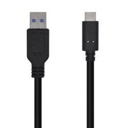 Cable USB 3.1 Tipo-C Aisens A107-0450- USB Tipo-C Macho - USB Macho- 1.5m- Negro