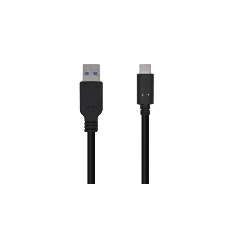 Cable USB 3.1 Tipo-C Aisens A107-0450- USB Tipo-C Macho - USB Macho- 1.5m- Negro