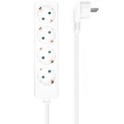 Regleta Aisens A154-0533- 4 Tomas de Corriente- Cable 1.4m- Blanco