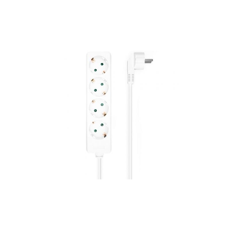 Regleta Aisens A154-0533- 4 Tomas de Corriente- Cable 1.4m- Blanco