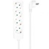 Regleta Aisens A154-0533- 4 Tomas de Corriente- Cable 1.4m- Blanco