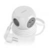 Regleta con Interruptor Aisens ASPS-2A2C04-W- 3 Tomas de Corriente- 2 USB Tipo-C- 2 USB- Cable 1.4m- Blanco