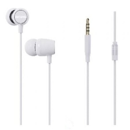 Auriculares Intrauditivos Aiwa ESTM-20WT- con Micrófono- Jack 3.5- Blancos