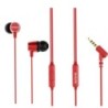 Auriculares Intrauditivos Aiwa ESTM-30RD- con Micrófono- Jack 3.5- Rojos