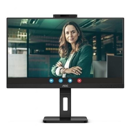 Monitor Profesional AOC 24P3CW 23.8'- Full HD- Webcam- Multimedia- Regulable en altura- Negro