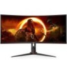 Monitor Gaming Ultrapanorámico Curvo AOC CU34G2X-BK  34'- WQHD- 1ms- 144Hz- VA- Negro y Rojo
