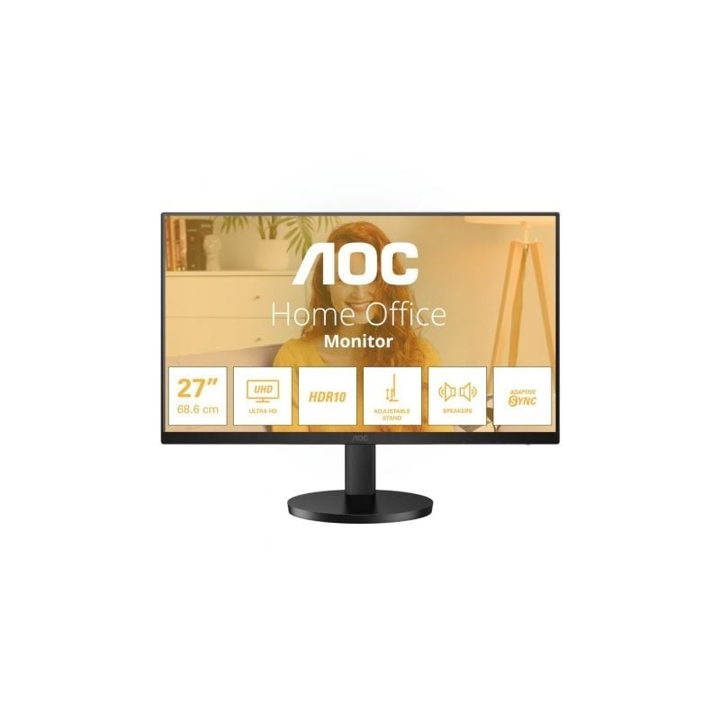 Monitor Profesional AOC U27B3AF 27'- 4K- Multimedia- Regulable en altura- Negro