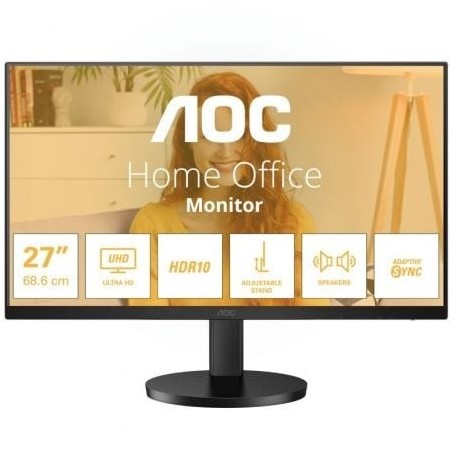 Monitor Profesional AOC U27B3AF 27'- 4K- Multimedia- Regulable en altura- Negro