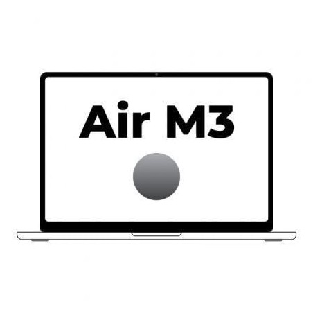 Apple Macbook Air 13,6'- M3 8-Core CPU- 8Gb- 512Gb SSD- 10-Core GPU- Gris Espacial