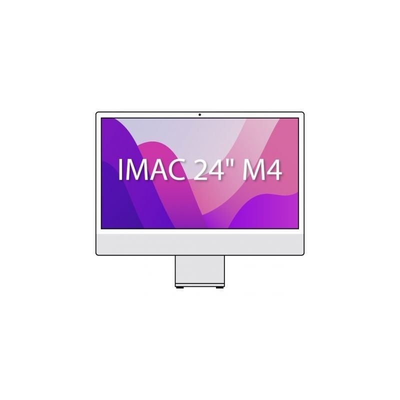 Apple iMac 24' Retina 4,5K - M4 10-Core CPU- 16Gb- 256Gb SSD- 10-Core GPU- Cristal Nanotexturizado- Plata