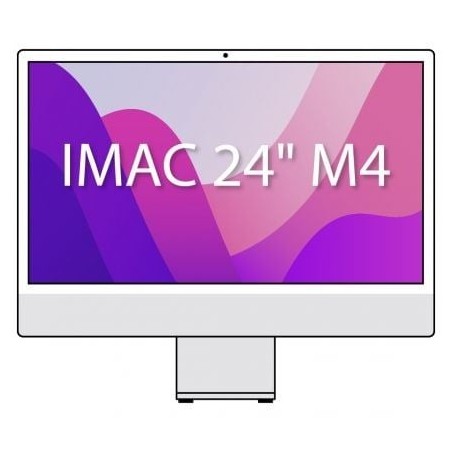 Apple iMac 24' Retina 4,5K - M4 10-Core CPU- 16Gb- 256Gb SSD- 10-Core GPU- Cristal Nanotexturizado- Plata
