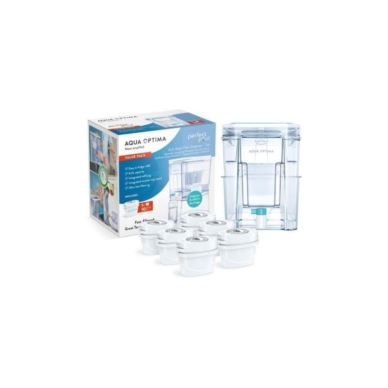 Depósito de Agua Filtrada Aqua Optima WD1001- 8.2L- Incluye 6 Filtros