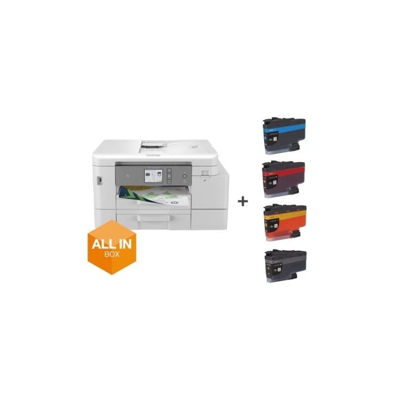 Multifunción Brother MFC-J4540DWXL WiFi- Fax- Dúplex- Pack impresora + consumibles XL- Blanca