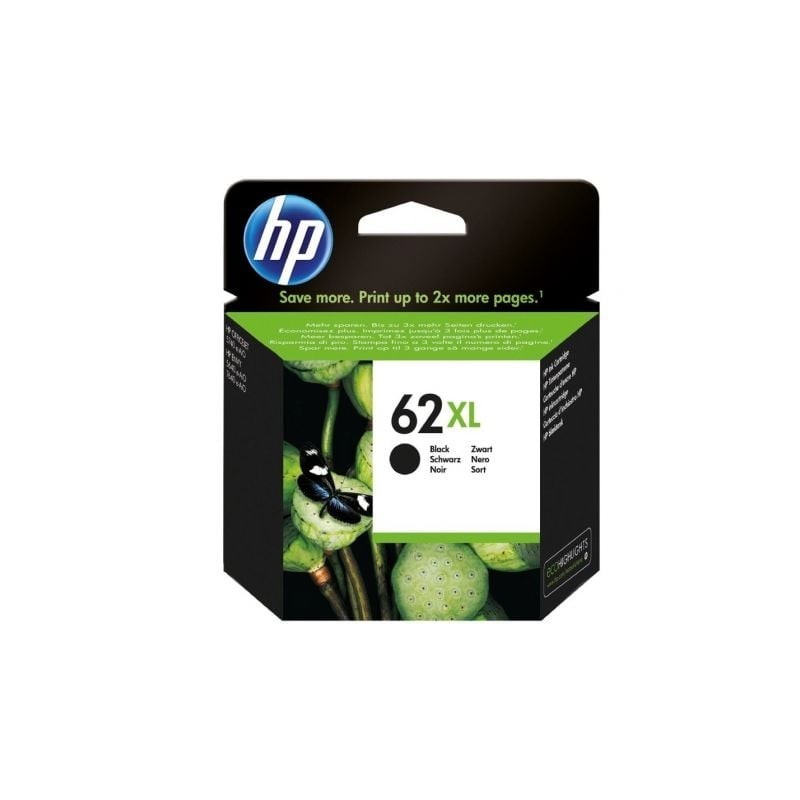 Cartucho de Tinta Original HP nº62 XL Alta Capacidad- Negro