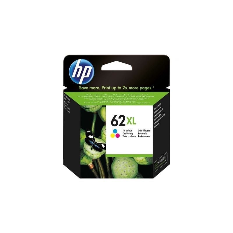 Cartucho de Tinta Original HP nº62 XL Alta Capacidad- Tricolor