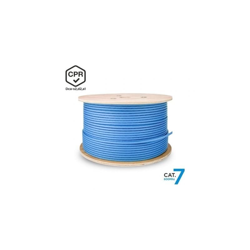 Bobina de Cable RJ45 SFTP AWG23 LSZH CPR Dca Aisens A146-0666 Cat.7- 500m- Azul