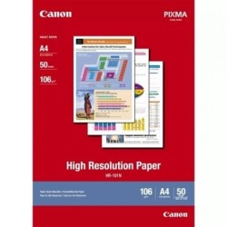 Papel para Impresora de Inyección de Tinta Canon HR-101N- 21 x 29.7cm- 106g- 50 Hojas