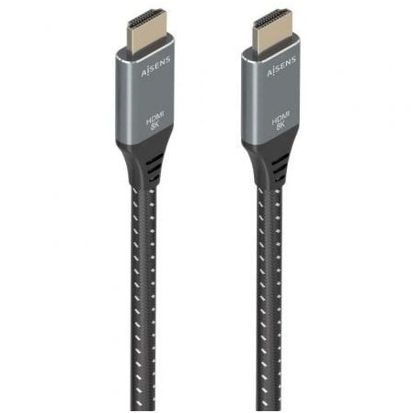 Cable HDMI 2.1 8K Aisens A150-0876- HDMI Macho - HDMI Macho- 5m- Gris y Negro