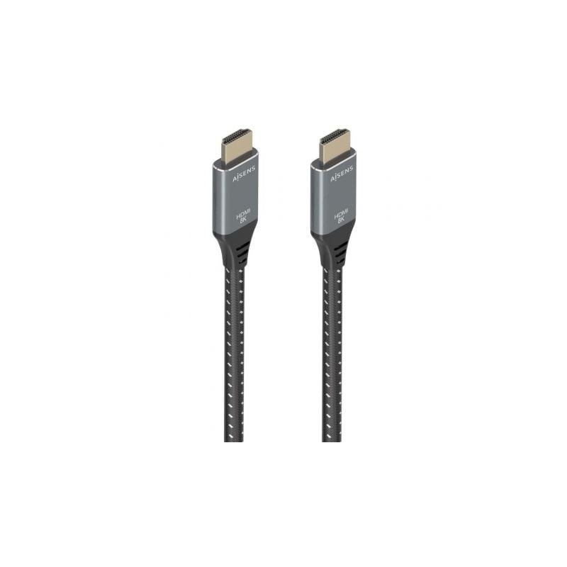 Cable HDMI 2.1 8K Aisens A150-0877- HDMI Macho - HDMI Macho- 7m- Gris y Negro
