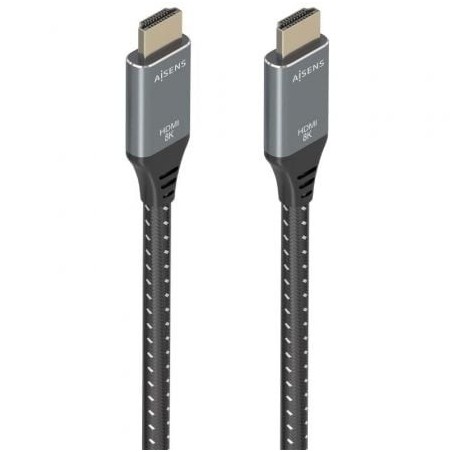 Cable HDMI 2.1 8K Aisens A150-0877- HDMI Macho - HDMI Macho- 7m- Gris y Negro