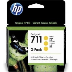 Cartucho de Tinta Original HP nº711 Multipack- 3x Amarillo