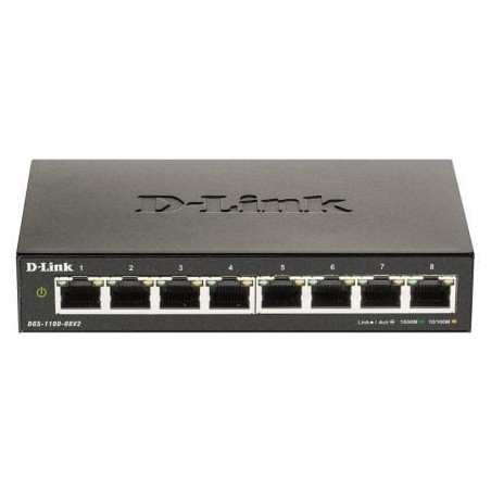 Switch Gestionable D-Link DGS-1100-08V2 8 Puertos- RJ-45 10-100-1000