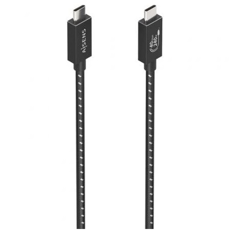 Cable USB 4.0 Tipo-C Aisens A156-0868- USB Tipo-C Macho - USB Tipo-C Macho- Hasta 240W- 40Gbps- 1.5m- Gris