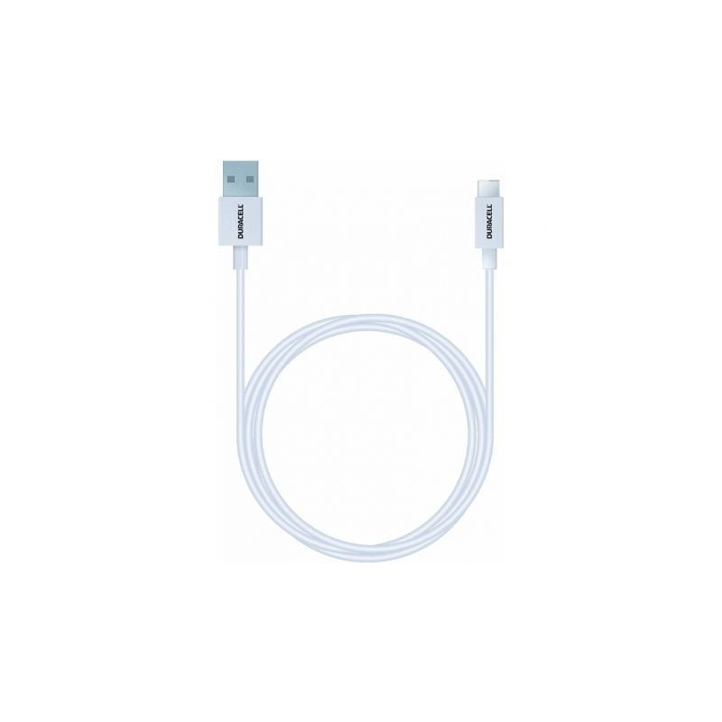 Cable USB 3.0 Tipo-C Duracell USB5031W- USB Tipo-C Macho - USB Macho- 1m- Blanco