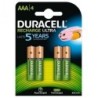 Pack de 4 Pilas AAA Duracell HR03-A- 1.2V- Recargables